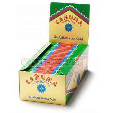 Canuma Hanfblättchen Zigarettenpapier regular, 1 Box (50 Heftchen) = 1 VE