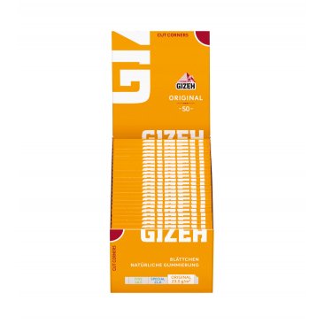 Gizeh Original gelb Blättchen Zigarettenpapier, 1 Box (50 Heftchen) = 1 VE
