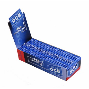 OCB Blau 100er Gomme No. 4 Zigarettenpapier, 1 Box (25 Heftchen) = 1 VE