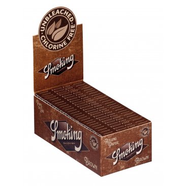 Smoking Brown No. 8 ungebleichtes Zigarettenpapier Braun, 1 Box (50 Heftchen) = 1 VE