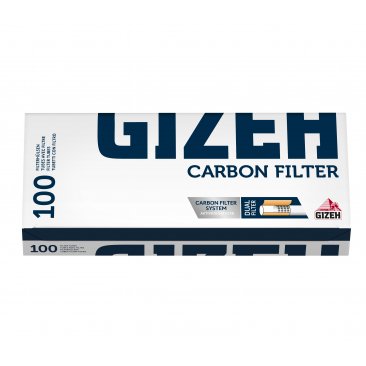 GIZEH Carbon Filter, Zigarettenhülsen mit Aktivkohlefilter, 10 Boxen = 1 VE