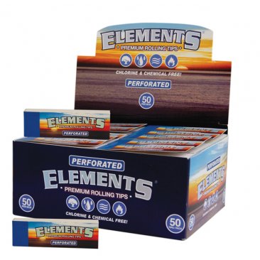 Elements Filtertips slim perforiert, 1 Box (50 Heftchen) = 1 VE