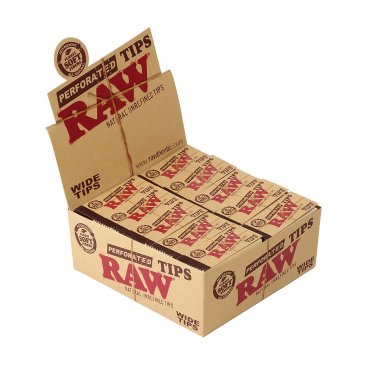 RAW Wide Tips King Size perforated, 1 box (50 bookets) = 1 unit