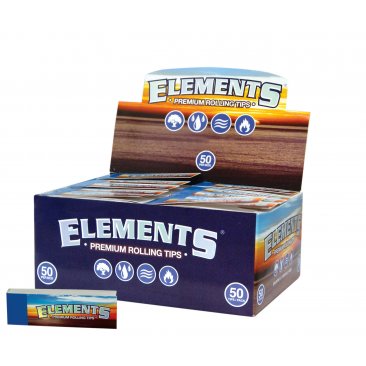 Elements Filtertips slim unperforiert, 1 Box (50 Heftchen) = 1 VE