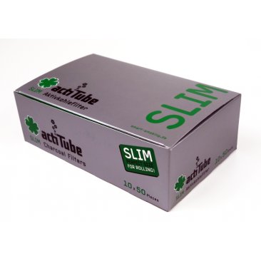 50er actiTube Aktivkohlefilter SLIM 7mm Tune, 1 Display (10 Packungen) = 1 VE