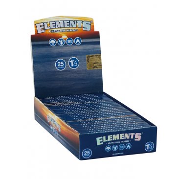 Elements Medium Cigarette Papers 1 1/4 Papers Ultra Thin, 1 box = 1 unit