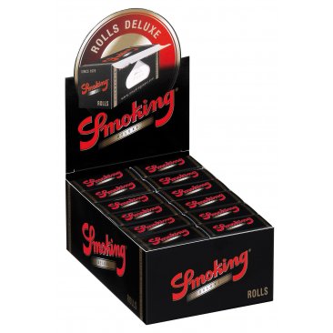 Smoking Deluxe Rolls Ultradünn Zigarettenpapier Slim Rolle, 1 Box (24 Rolls) = 1 VE