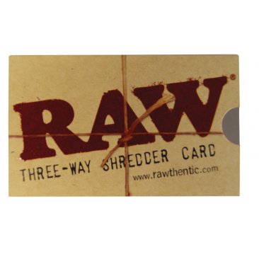 RAW Metal Shredder Card Three-Way 8,5 x 5 cm, 1 Stück = 1 VE