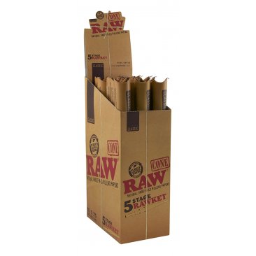 RAW RAWket 5 Cones pro Packung in 5 verschiedenen Größen, 1 Display = 1 VE
