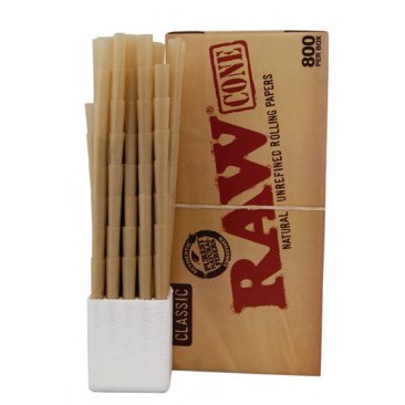 RAW Cones Classic pre-rolled King Size Cones 800 per Box, 1 box = 1 unit