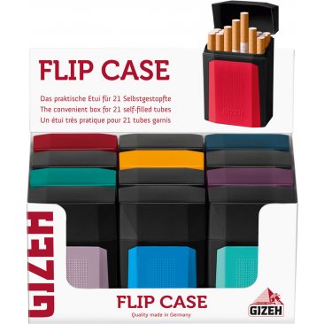 Gizeh Flip Case Aufbewahrungsbox für Zigaretten, 1 Display (12 Flip Cases) = 1 VE