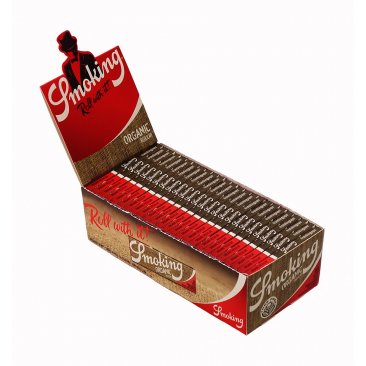 Smoking Organic Regular Zigarettenpapier aus Bio Hanf Kurzformat, 1 Box (50 Heftchen) = 1 VE