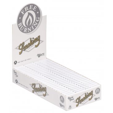 Smoking White kurzes Zigarettenpapier Classic, 1 Box (25 Heftchen) = 1 VE
