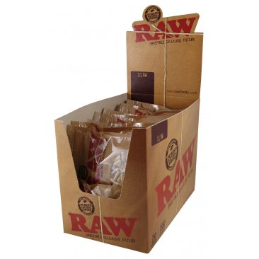 RAW Slim Filters Cellulose unrefined, 1 box (30 bags) = 1 unit