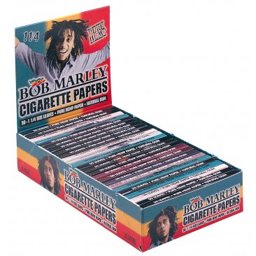 Bob Marley 1 1/4 Medium Size Hemp Papers, 1 box = 1 unit