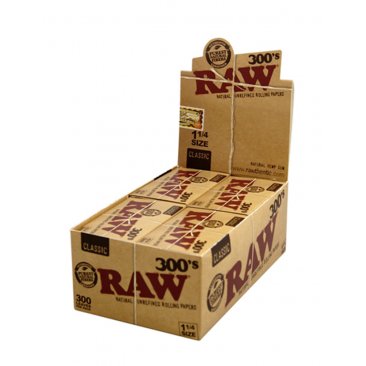 RAW 300s Classic 1 1/4 Medium Size 300 Leaves per Pack, 1 box = 1 unit