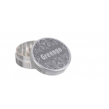 Greengo Grinder 2 Parts Metal silver 50mm, 1 piece = 1 unit