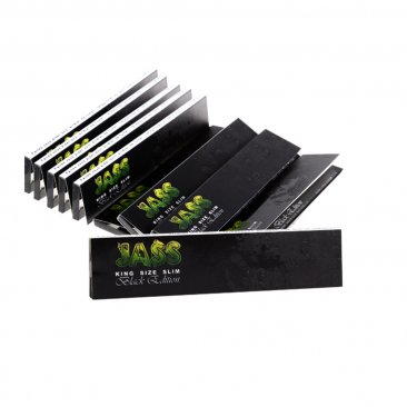 Jass Papers King Size Slim Black Edition, 1 box (50 booklets) = 1 unit