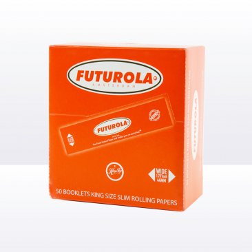 Futurola Orange King Size Slim Longpapers extra dünn, 1 Box (50 Heftchen) = 1 VE