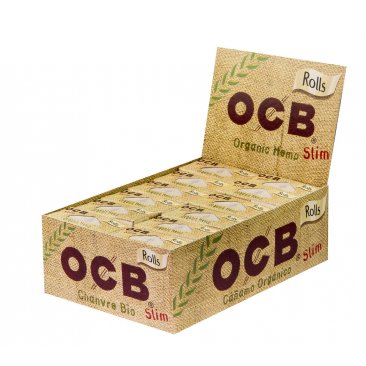 OCB Organic Hemp Slim Rolls 4m aus Bio-Hanf, 1 Box (24 Rolls) = 1 VE
