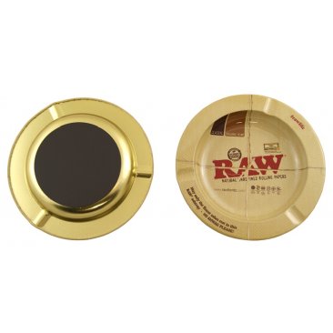 RAW Metal Ashtray 14cm Diameter magnetic Bottom, 1 piece = 1 unit