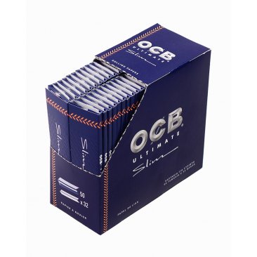 OCB Ultimate King Size Slim Papers ultradünn 50er Box, 1 Box (50 Heftchen) = 1 VE