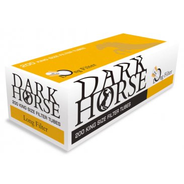 Dark Horse Cigarette Tubes Long Filter, 20 mm Filter Length, 5 boxes = 1 unit