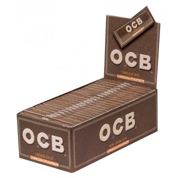 OCB Virgin Papers Regular Size unbleached booklet of 50, 1 box (50 booklets) = 1 unit