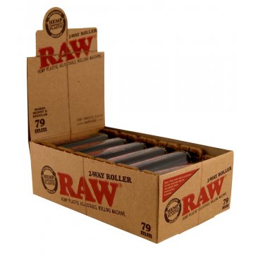 RAW 2-Way Rolling Machine 79mm Adjustable Slim and Regular, 1 display (12 pieces) = 1 unit