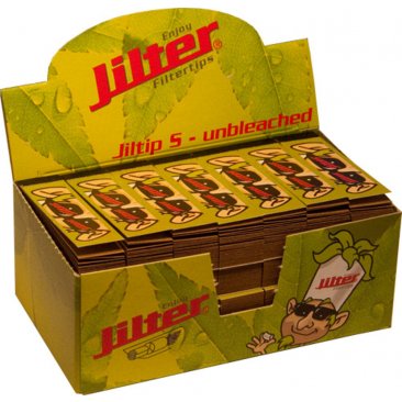 Jiltips Filtertips von Jilter Small ungebleicht 45er Heftchen, 1 Box (28 Heftchen) = 1 VE