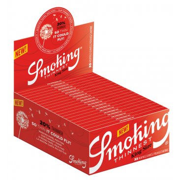 Smoking Thinnest King Size Slim Papers, 1 box (50 booklets) = 1 unit