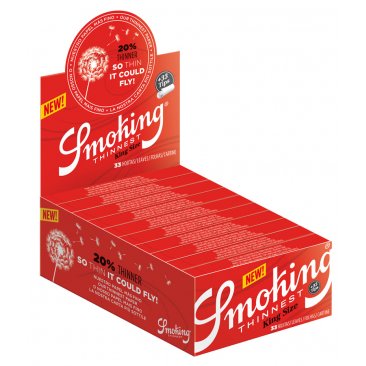 Smoking Thinnest King Size Slim Papers+Tips, 1 box (24 booklets) = 1 unit