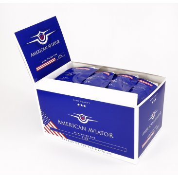 American Aviator Slim Filter Tips, 6 mm Diameter, 1 box (34 bags) = 1 unit