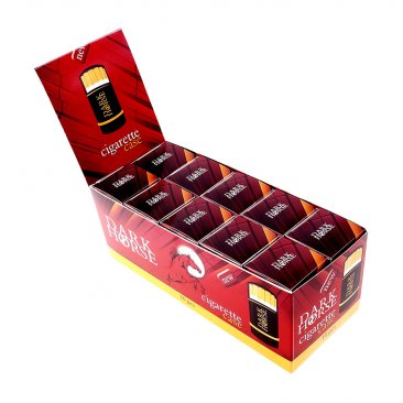 Dark Horse Cigarette Case, round Cigarette Box for 16 Cigarettes, 1 box (10 cases) = 1 unit