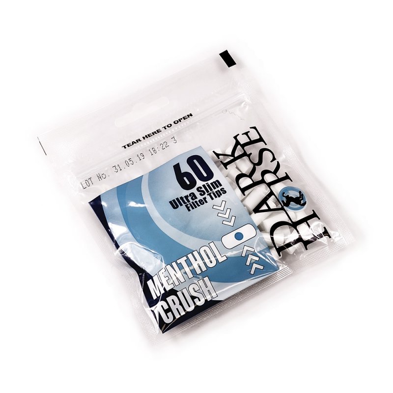 Dark Horse Ultra Slim Filter Tips Menthol Crush, 6mm, 1 Box (16 Beute
