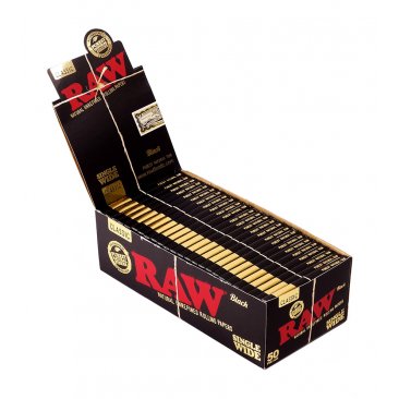 RAW Black Single Wide, Regular Papers, extra-fine, 1 box (50 booklets) = 1 unit