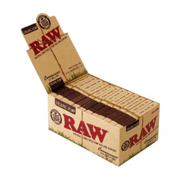 RAW Organic Hemp Connoisseur 1 ¼ Papers + Tips, 1 box = 1 unit