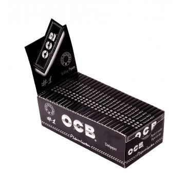 OCB Premium Regular Papers, ultra-dünne kurze Blättchen, 1 Box (50 Heftchen) = 1 VE