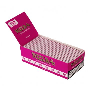 RIZLA Micron Pink Edition, Double Window, 1 Box (25 Heftchen) = 1 VE