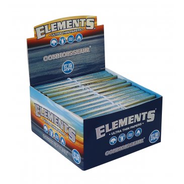 Elements Connoisseur King Size Slim Papers + Tips, 1 box (24 booklets) = 1 unit