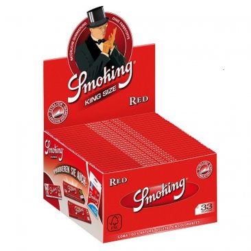 Smoking Red King Size Papers made of Rice, 50 x 33 Papers per Box, 1 box = 1 unit