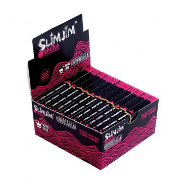 Slim Jim Skins Original, 32 King Size Slim Papers + unperforated 32 Tips, 1 box (22 booklets) = 1 unit