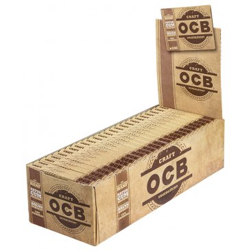 OCB Craft, kurze Blättchen aus Hanf, Doppelfenster, 1 Box (25 Heftchen) = 1 VE