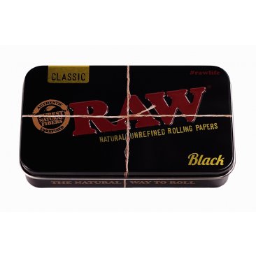 RAW Black Metal Tin Box, metallene Aufbewahrungs-Box, 1 Box = 1 VE
