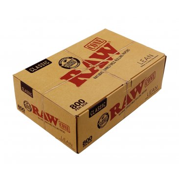 RAW Classic Cone Lean Bulk, 109mm, 800 pre-rolled King Size cones per box, 1 box = 1 unit