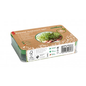 Romberg Cress growing kit, with 2x bags of seeds in organic quality
 (= 1 Unit)