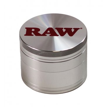 RAW Grinder Aluminium 4-Part 56 mm, 4-Piece Grinder with Spatula, 1 piece = 1 unit