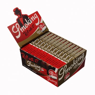 Smoking Gold Kingsize Papers + Tips, 1 box (24 booklets) = 1 unit