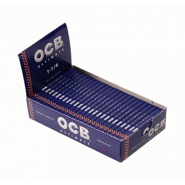 OCB Ultimate 1 ¼ Papers, ultra-thin papers in medium format, 1 box (25 booklets) = 1 unit