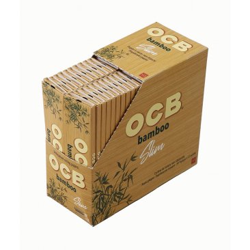 OCB Bamboo King Size Slim Papers, 100% Bambus, nachhaltige Produktion, 1 Box (50 Heftchen) = 1 VE